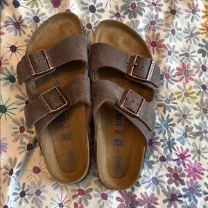 Birkenstock Arizona Brown Softbed, sz 38